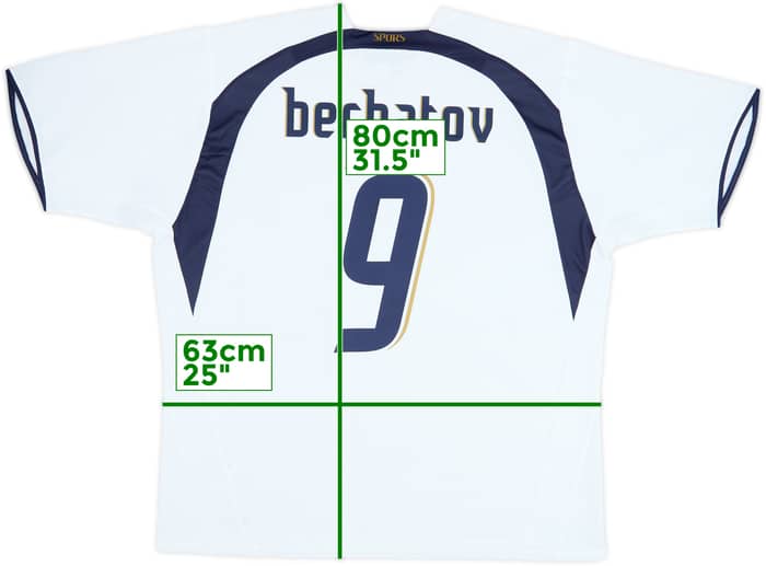 2006-07 Tottenham Home Shirt Berbatov #9 - 8/10 - (XXL)