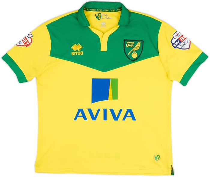 2014-15 Norwich Home Shirt Grabban #7 - 6/10 - (S)