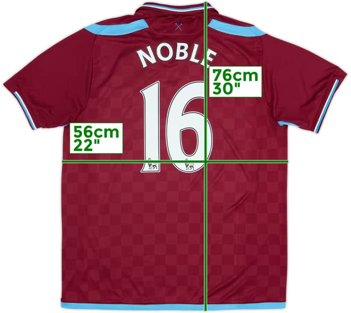 2009-10 West Ham Camiseta Local Noble #16 - 8/10 - (L)