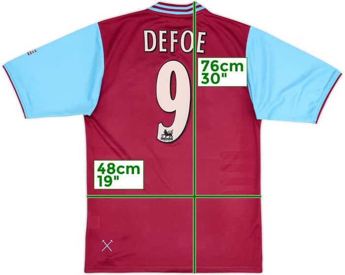 2001-03 West Ham Home Shirt Defoe #9 - 8/10 - (M)