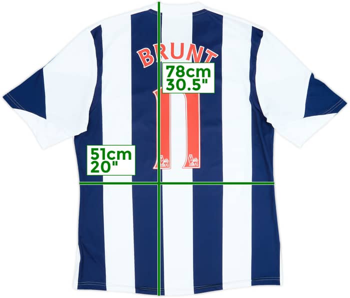 2013-14 West Brom Home Shirt Brunt #11 - 8/10 - (L)