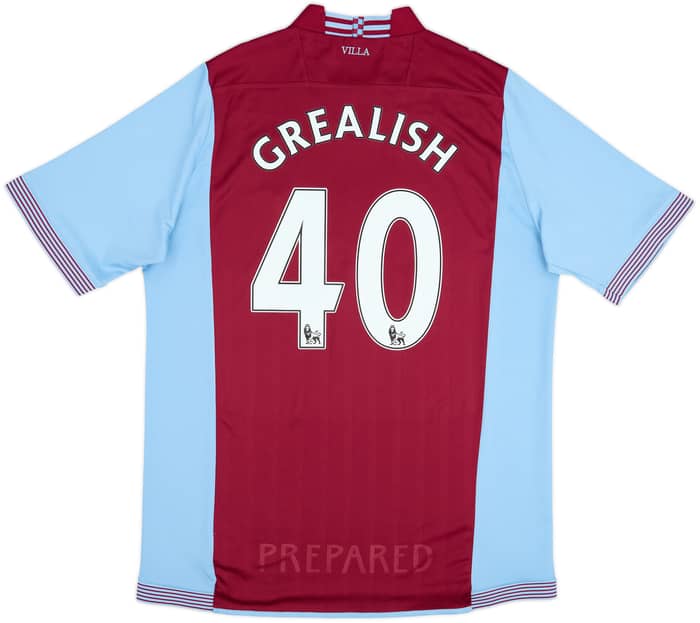 2013-14 Aston Villa Home Shirt Grealish #40 - 6/10 - (XXL)