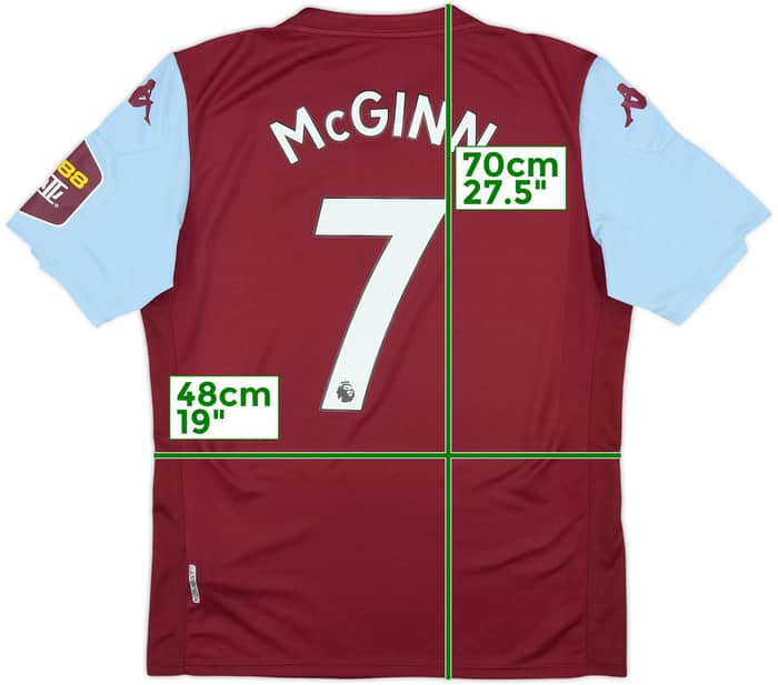 2019-20 Aston Villa Home Shirt McGinn #7 - 8/10 - (L)