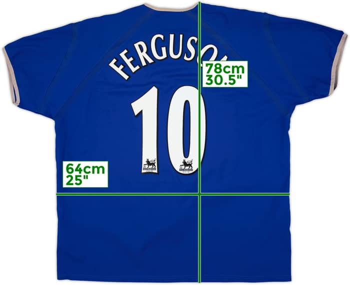 2003-04 Everton Home Shirt Ferguson #10 - 7/10 - (XXL)