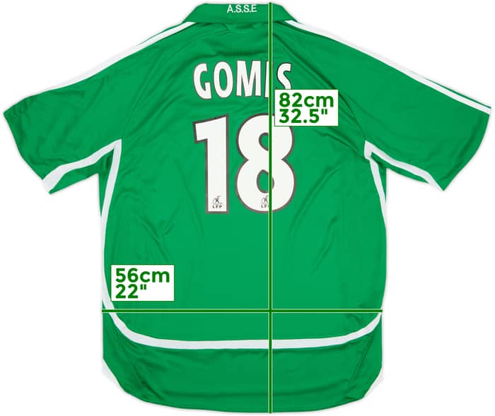 2006-07 Saint Etienne Home Shirt Gomis #18 - 8/10 - (XL)