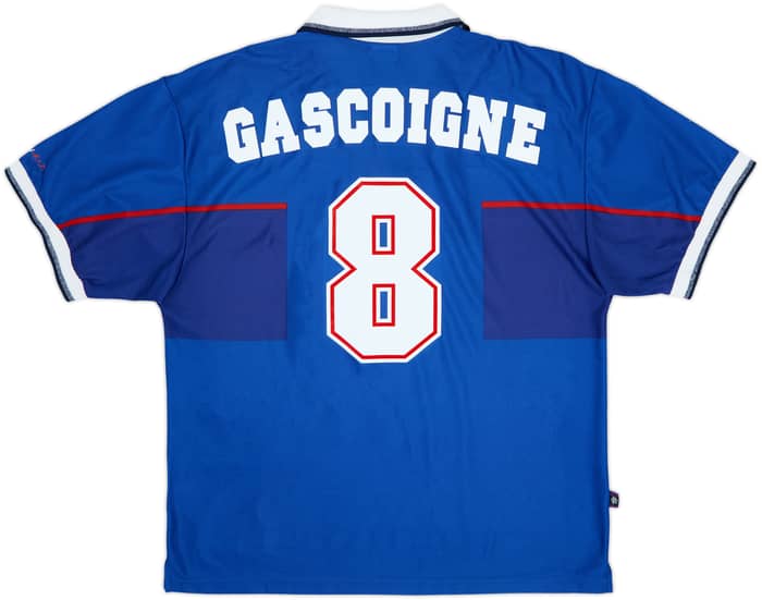 1997-99 Rangers Home Shirt Gascoigne #8 - 8/10 - (XL)