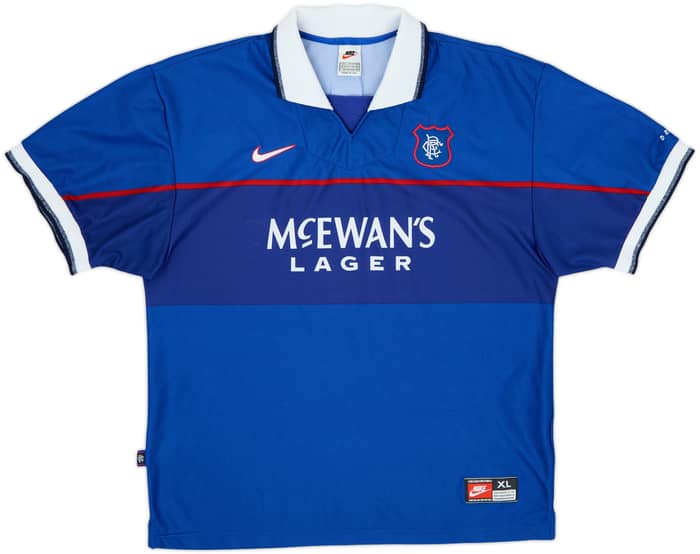 1997-99 Rangers Home Shirt Gascoigne #8 - 8/10 - (XL)