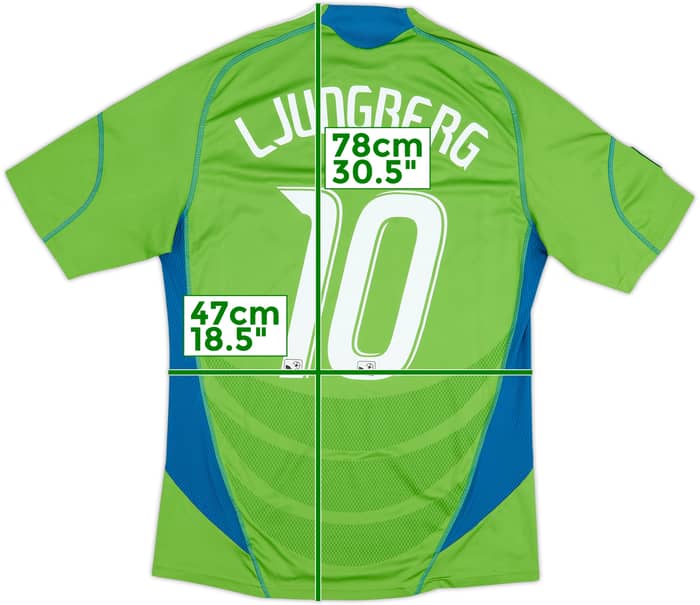 2009-10 Seattle Sounders Home Shirt Ljungberg #10 - 7/10 - (M)
