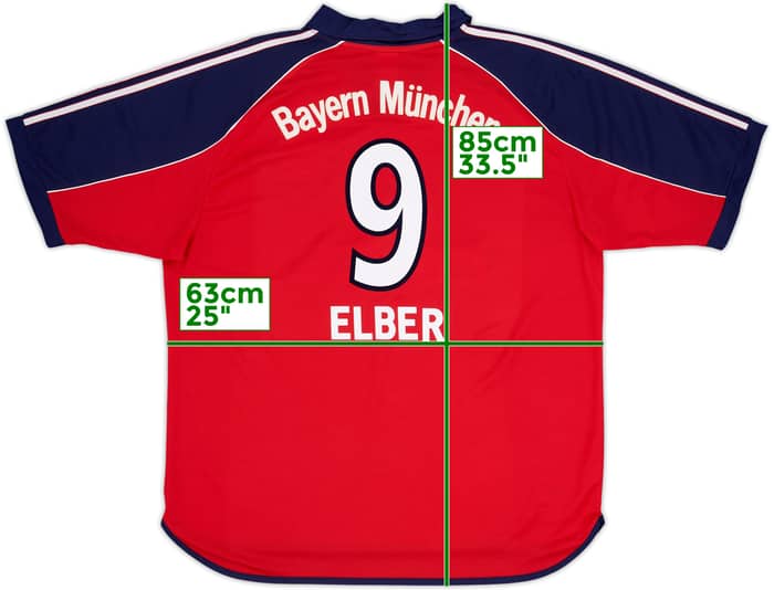 Camiseta de local del Bayern Munich 1999-01 Elber #9 - 10/10 - (XL)
