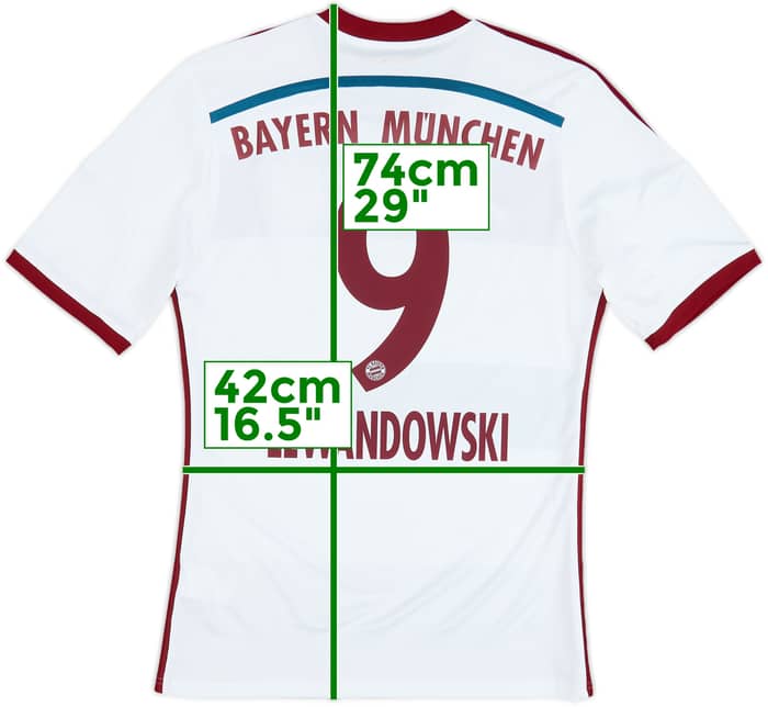 Camiseta de visitante del Bayern Munich 2014-15 Lewandowski #9 - 6/10 - (S)