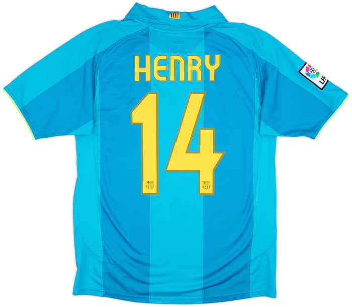 2007-09 Barcelona Away Shirt Henry #14 - 7/10 - (S)