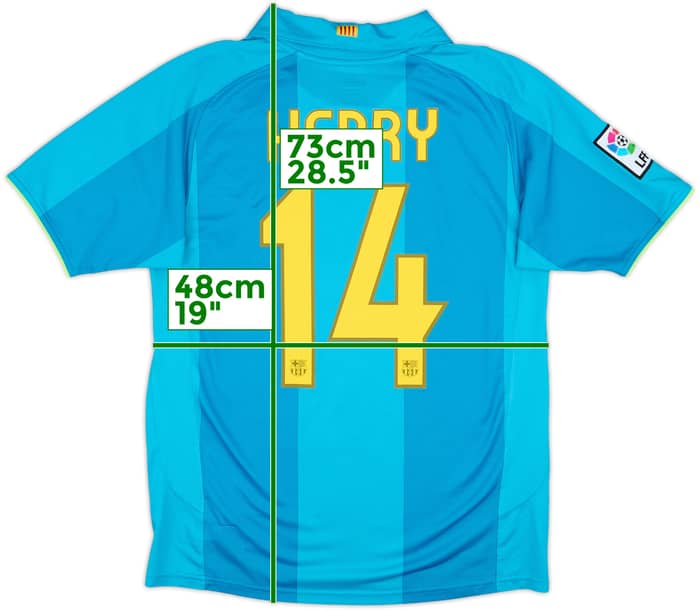 2007-09 Barcelona Away Shirt Henry #14 - 7/10 - (S)