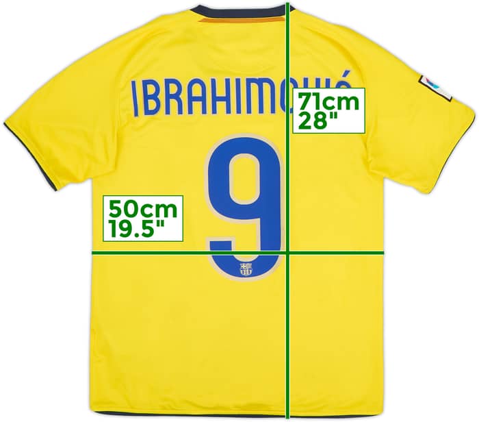 2008-10 Barcelona Away Shirt Ibrahimovic #9 - 7/10 - (S)