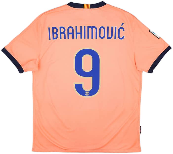 2009-10 Barcelona Away Shirt Ibrahimovic #9 - 6/10 - (L)