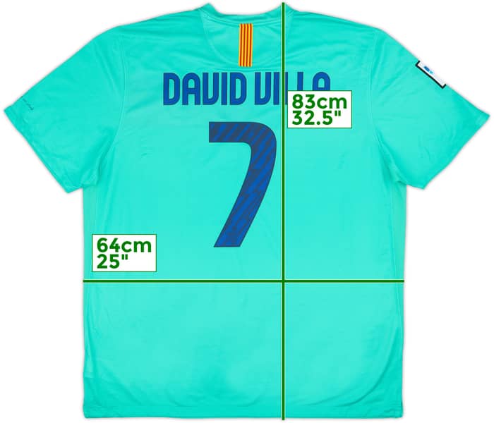 2010-11 Barcelona Away Shirt David Villa #7 - 8/10 - (XXL)