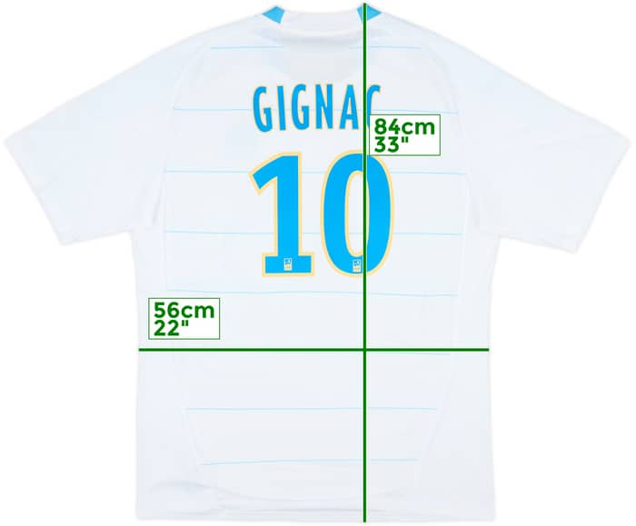 2010-11 Olympique Marseille Home Shirt Gignac #10 - 6/10 - (XL)