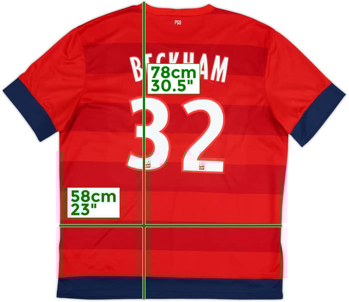 2012-13 Paris Saint-Germain Away Shirt Beckham #32 - 10/10 - (XL)