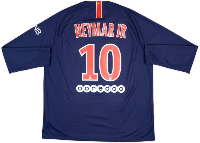 2018-19 Paris Saint-Germain Home L/S Shirt Neymar Jr #10 - 8/10 - (XL)