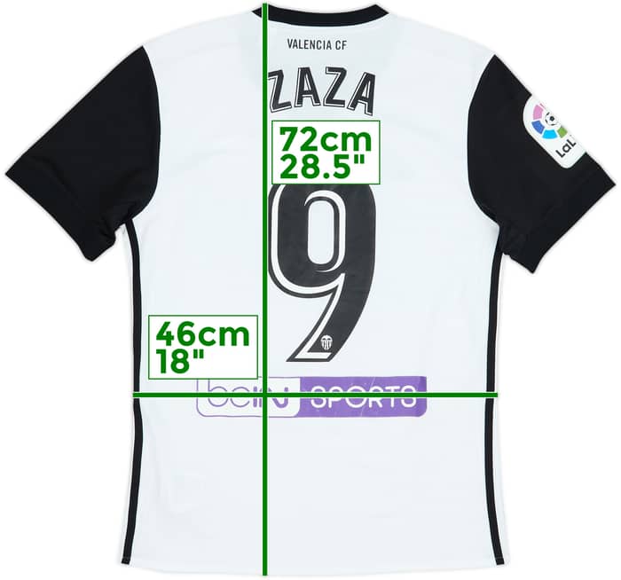 2017-18 Valencia Home Shirt Zaza #9 - 6/10 - (S)