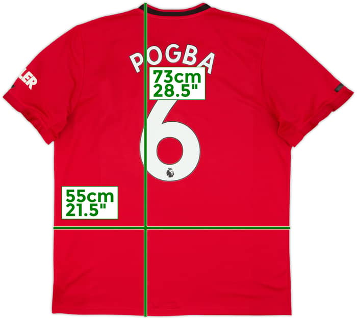 2019-20 Manchester United Home Shirt Pogba #6 - 5/10 - (XL)