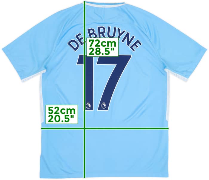 2017-18 Manchester City Home Shirt De Bruyne #17 - 6/10 - (L)