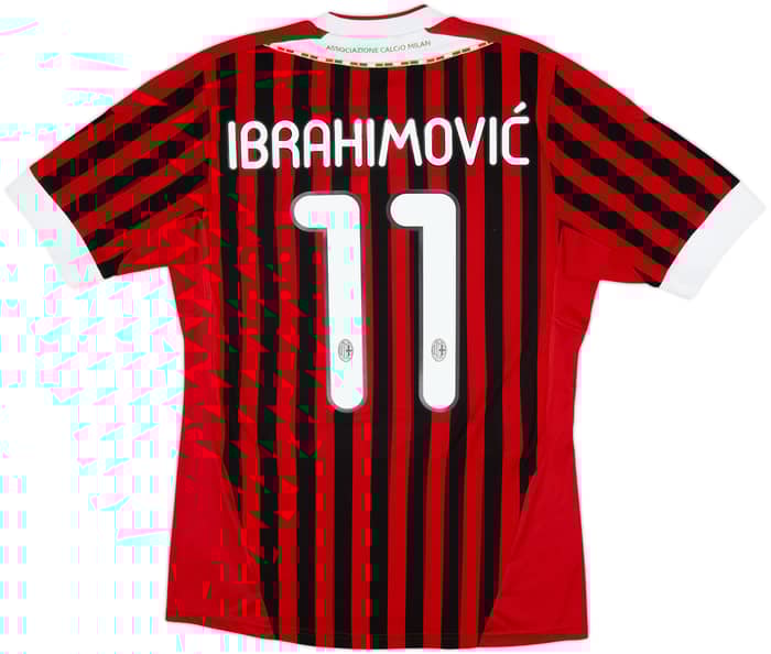 2011-12 AC Milan Home Shirt Ibrahimovic #11 - 7/10 - (S)