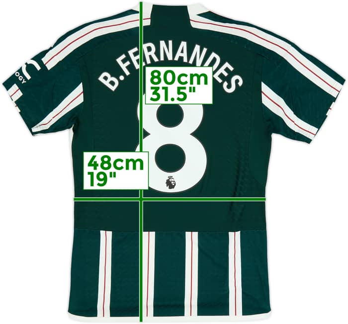 Camiseta de visitante auténtica del Manchester United 2023-24 B.Fernandes #8 - 8/10 - (M)