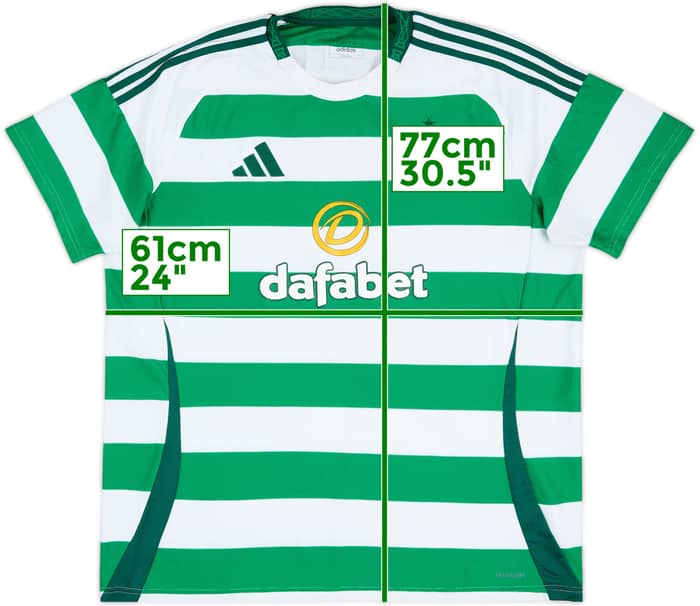 2024-25 Celtic Home Shirt - 8/10 - (XXL)