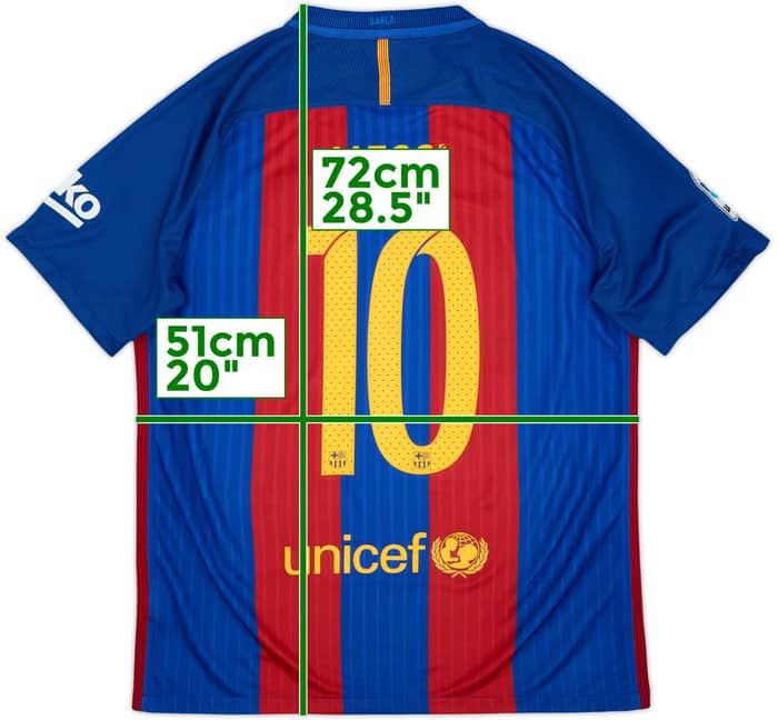 2016-17 Barcelona Home Shirt Messi #10 - 8/10 - (M)