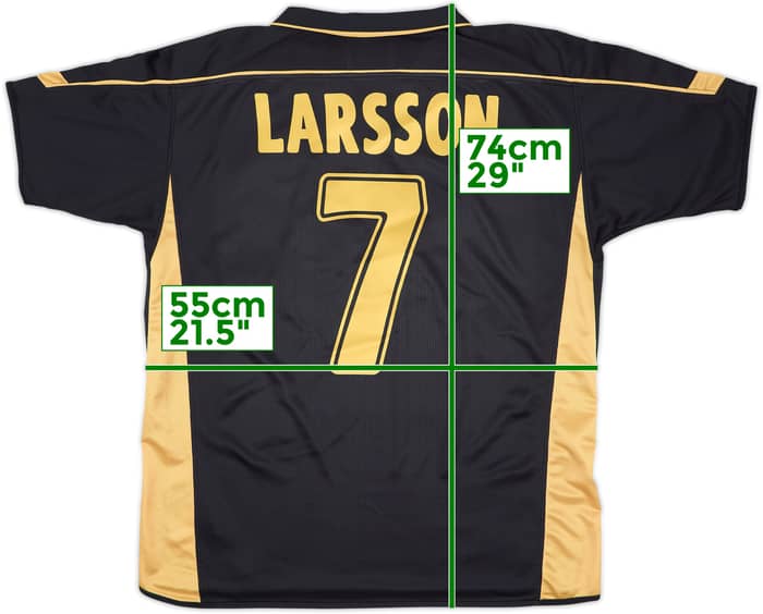 2003-04 Celtic Away Shirt Larsson #7 - 6/10 - (L)