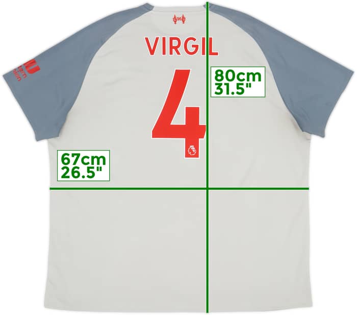 2018-19 Liverpool Third Shirt Virgil #4 - 5/10 - (3XL)
