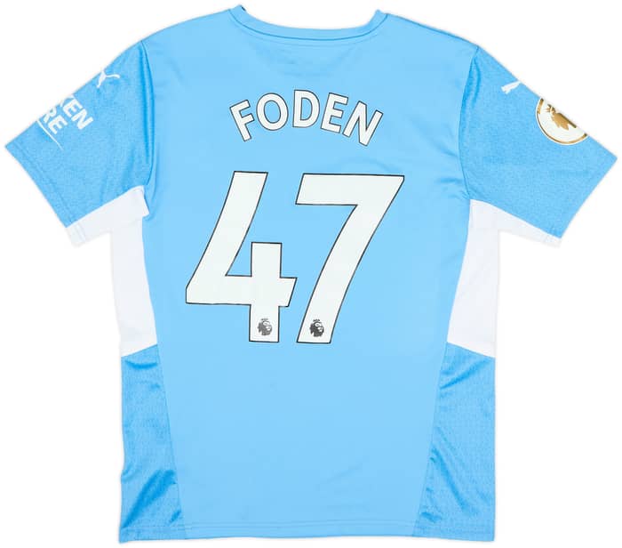 2021-22 Manchester City Home Shirt Foden #47 - 8/10 - (M)