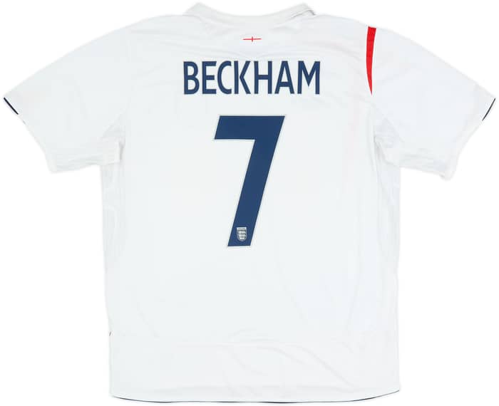 2005-07 England Home Shirt Beckham #7 - 6/10 - (XL)