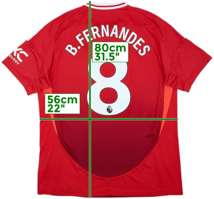 2024-25 Manchester United Home Shirt B.Fernandes #8 - 10/10 - (XL)