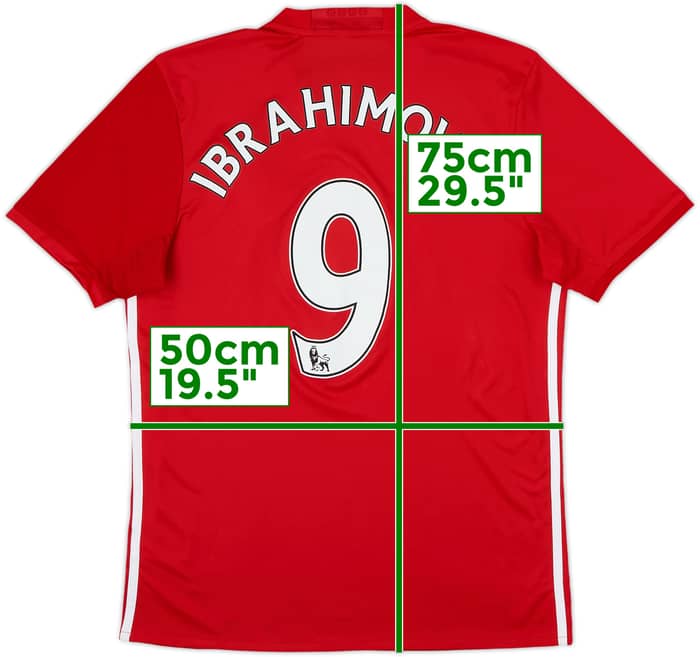 2016-17 Manchester United Home Shirt Ibrahimovic #9 - 10/10 - (M)