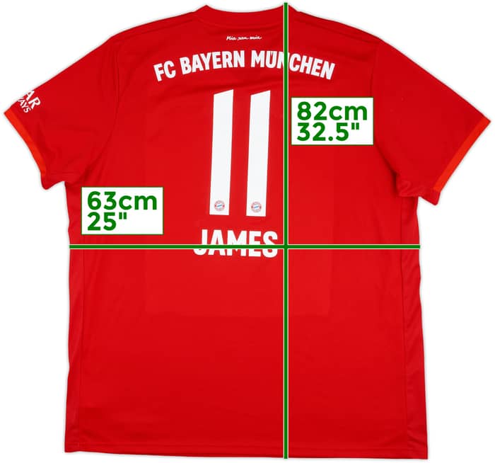 2019-20 Bayern Munich Home Shirt James #11 - 10/10 - (XXL)