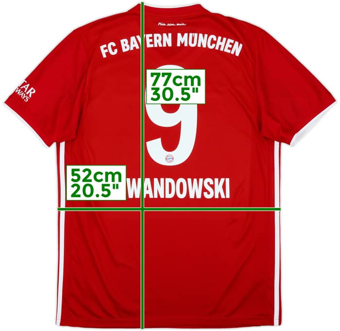 2020-21 Bayern Munich Home Shirt Lewandowski #9 - 9/10 - (L)