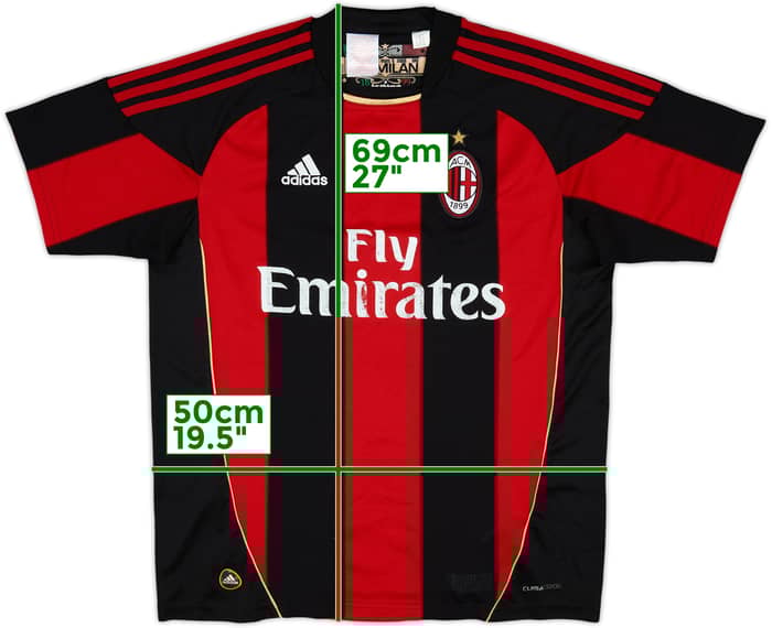 2010-11 AC Milan Home Shirt - 5/10 - (XL.Boys)
