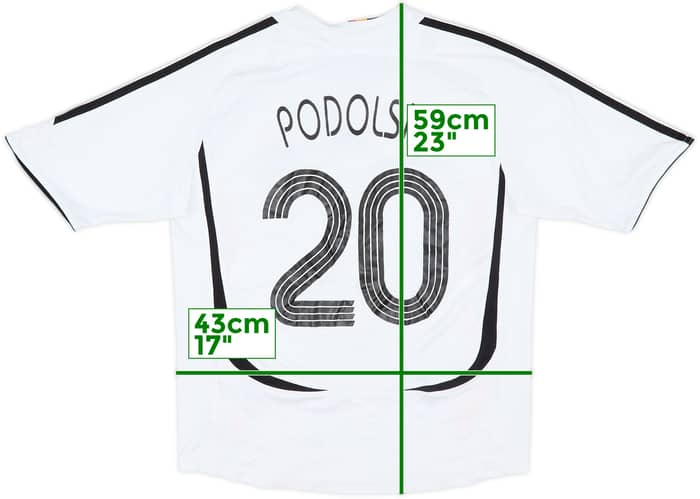 2005-07 Germany Home Shirt Podolski #20 - 6/10 - (M.Boys)