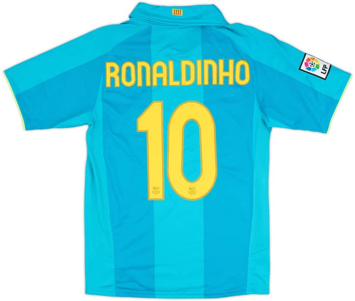2007-09 Barcelona Away Shirt Ronaldinho #10 - 8/10 - (S)