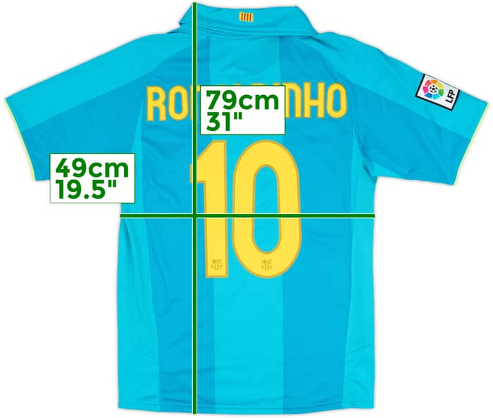 2007-09 Barcelona Away Shirt Ronaldinho #10 - 8/10 - (S)