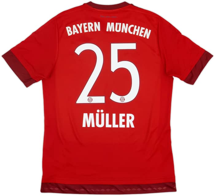2015-16 Bayern Munich Home Shirt Muller #25 - 9/10 - (M)