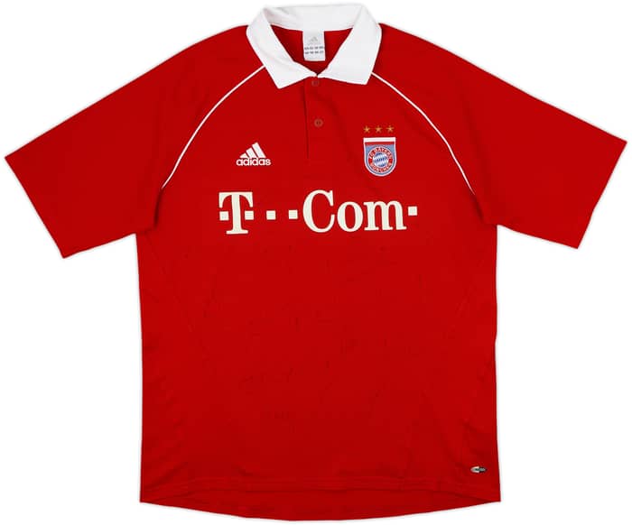 2005-06 Bayern Munich Squad Signed Home Shirt Ballack #13 - 4/10 - (L)