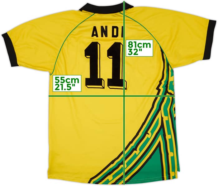 1998-00 Jamaica Home Shirt Andi #11 - 9/10 - (XL)