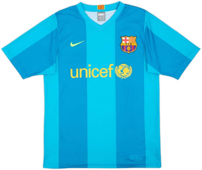 Camiseta básica de visitante del Barcelona 2007-09 Ronaldinho #10 - 9/10 - (S)