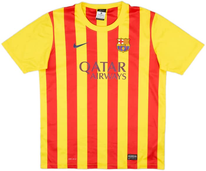 2013-15 Barcelona Basic Away Shirt - 10/10 - (XL.Boys)
