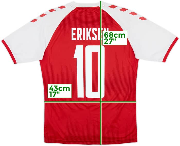 2020-21 Denmark Home Shirt Eriksen #10 - 6/10 - (S)