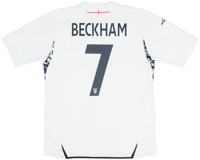 2007-09 England Home Shirt Beckham #7 - 6/10 - (L)