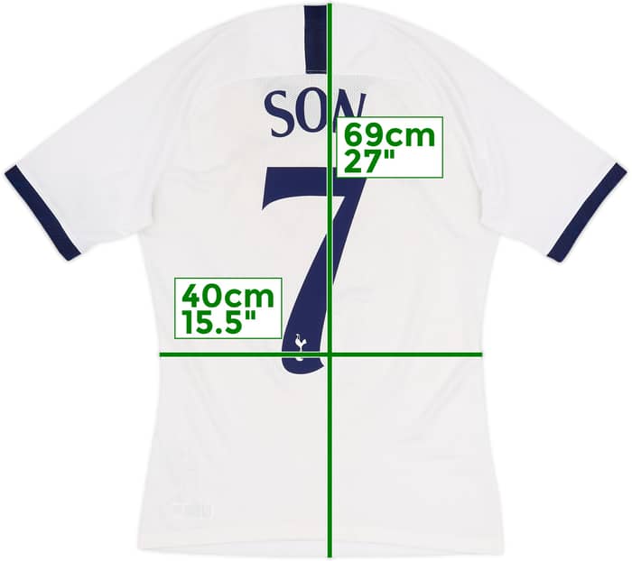 2019-20 Tottenham Authentic Home Shirt Son #7 - 8/10 - (S)