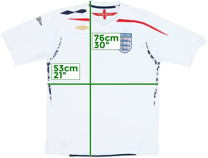 2007-09 England Home Shirt - 5/10 - (L)